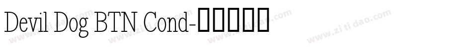 Devil Dog BTN Cond字体转换